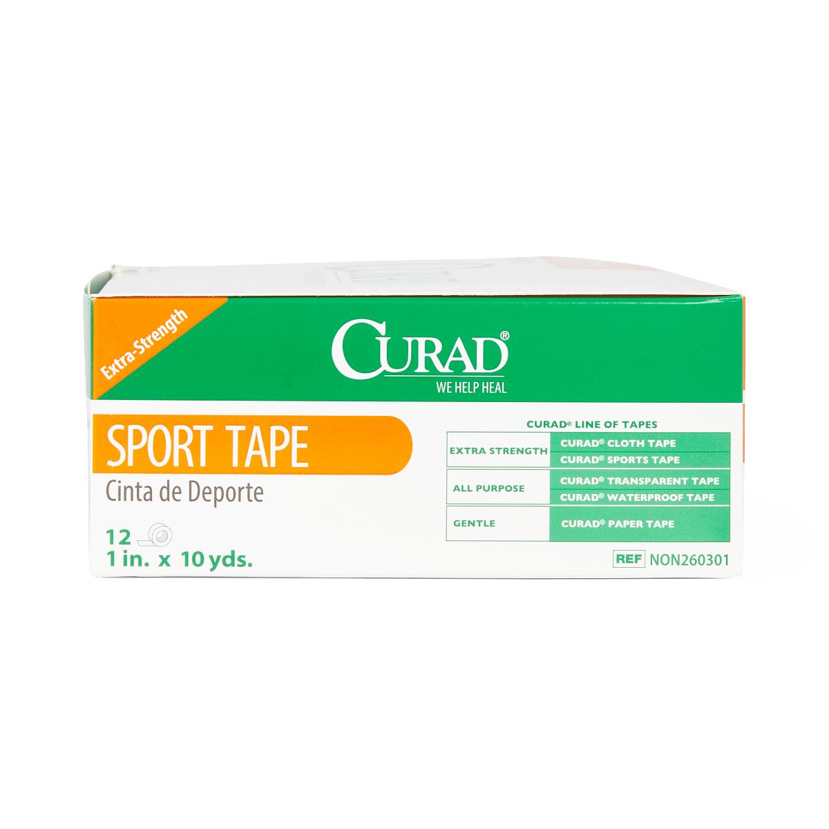 CURAD Ortho-Porous Sports Adhesive Tape 1" x 10 Yards Each 