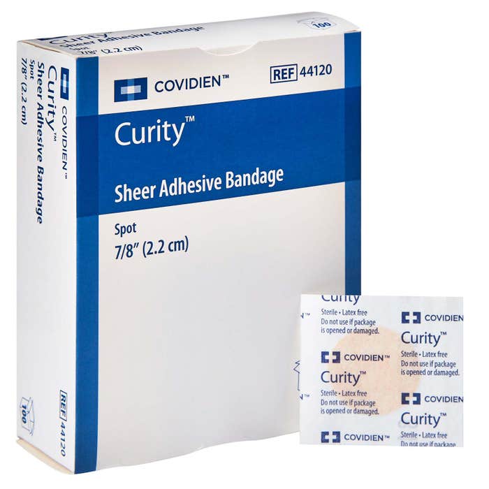 Curity™ Adhesive Spot Bandage Tan 1-1/2" Box of 50