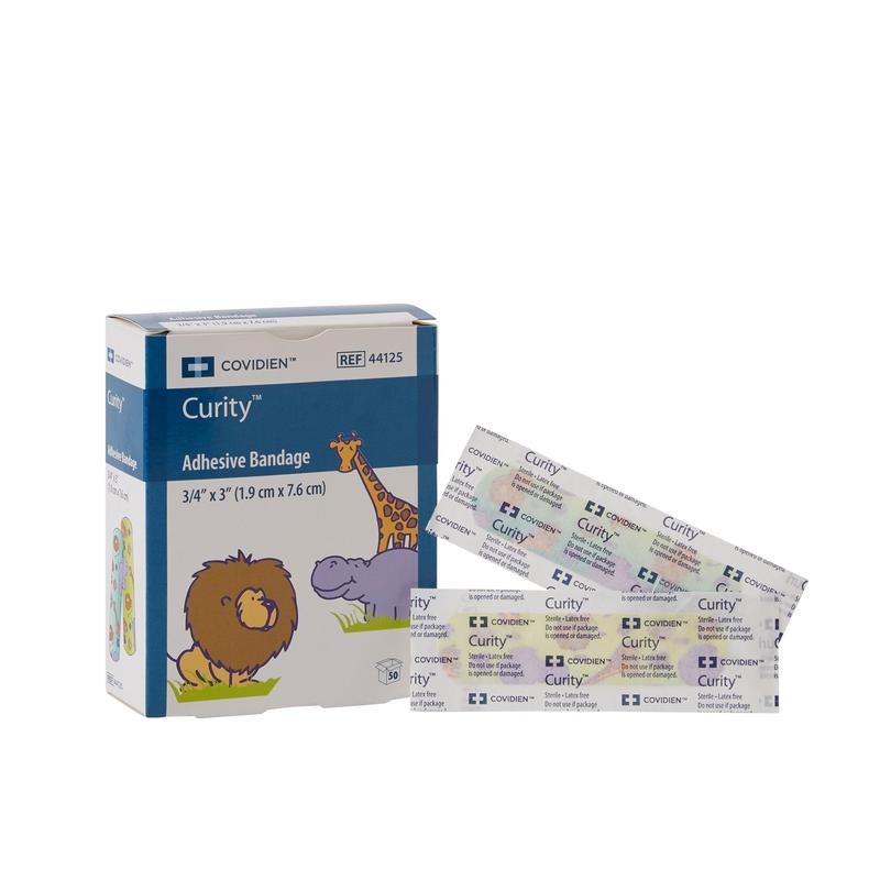 Curity™Adhesive Strip for Kids Zoo Animals 3/4" x 3" 1 Each