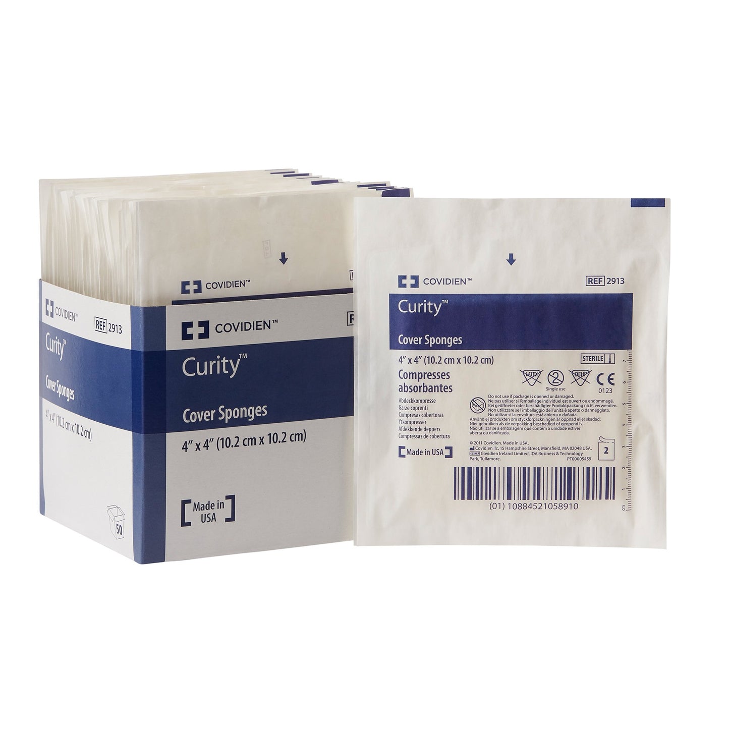 Curity™ Sterile Nonwoven Sponge 3" x 4" 1 Each 