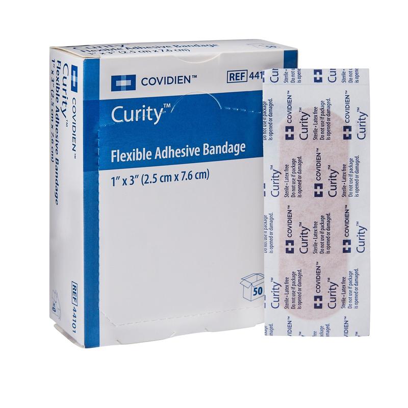 Curity™ Tan Adhesive Strip Tan 1" x 3" Box of 50