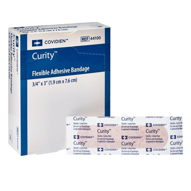 Curity™ Tan Adhesive Strip Tan 1" x 3" Box of 50
