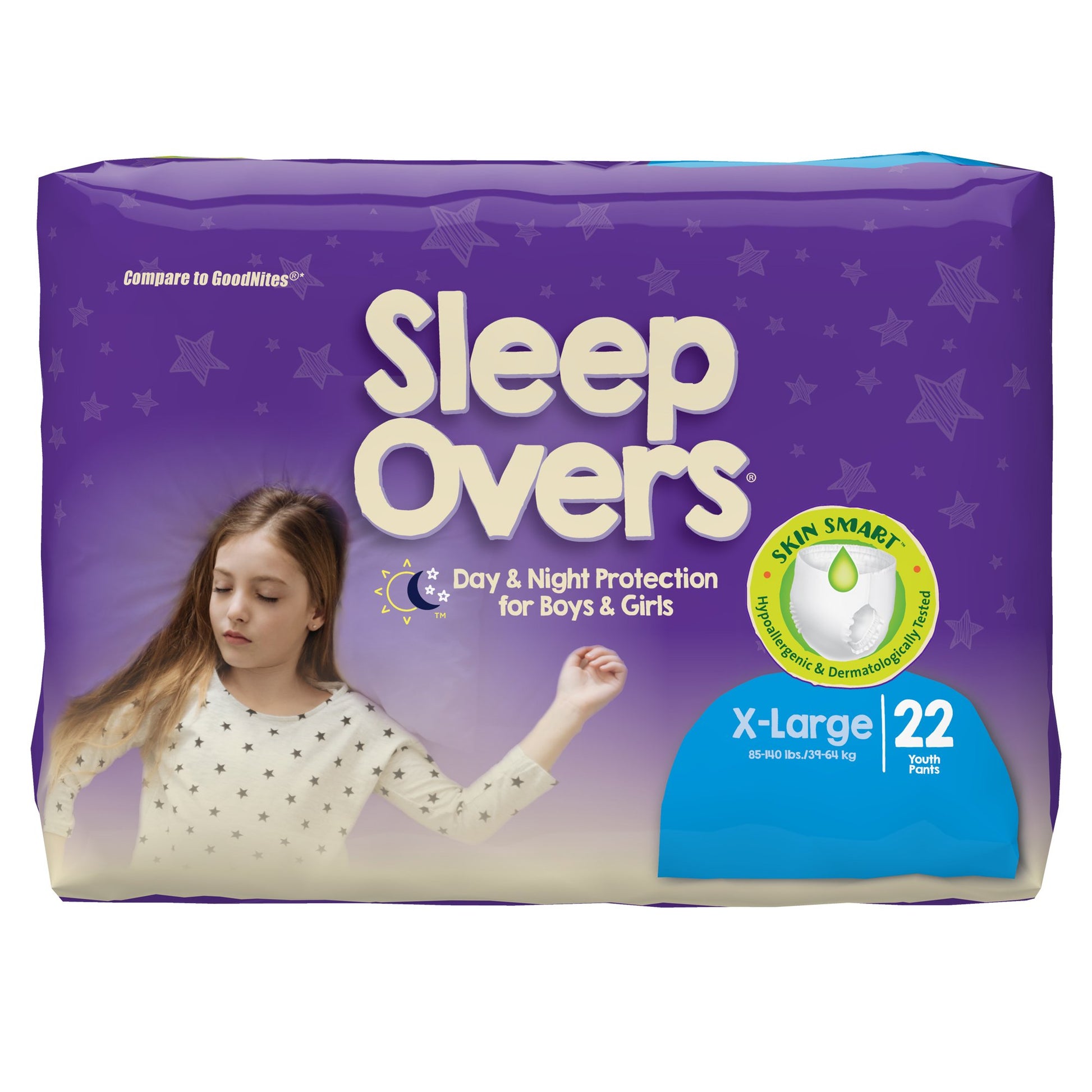 Cuties® Sleep Overs® Youth Briefs 85 to 140 lbs. Bag of 22 