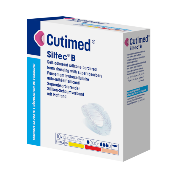 Cutimed® Siltec® B Silicone Dressings Adhesive with Border Silicone Dressings Foam Dressing 3" x 3" Box of 10 