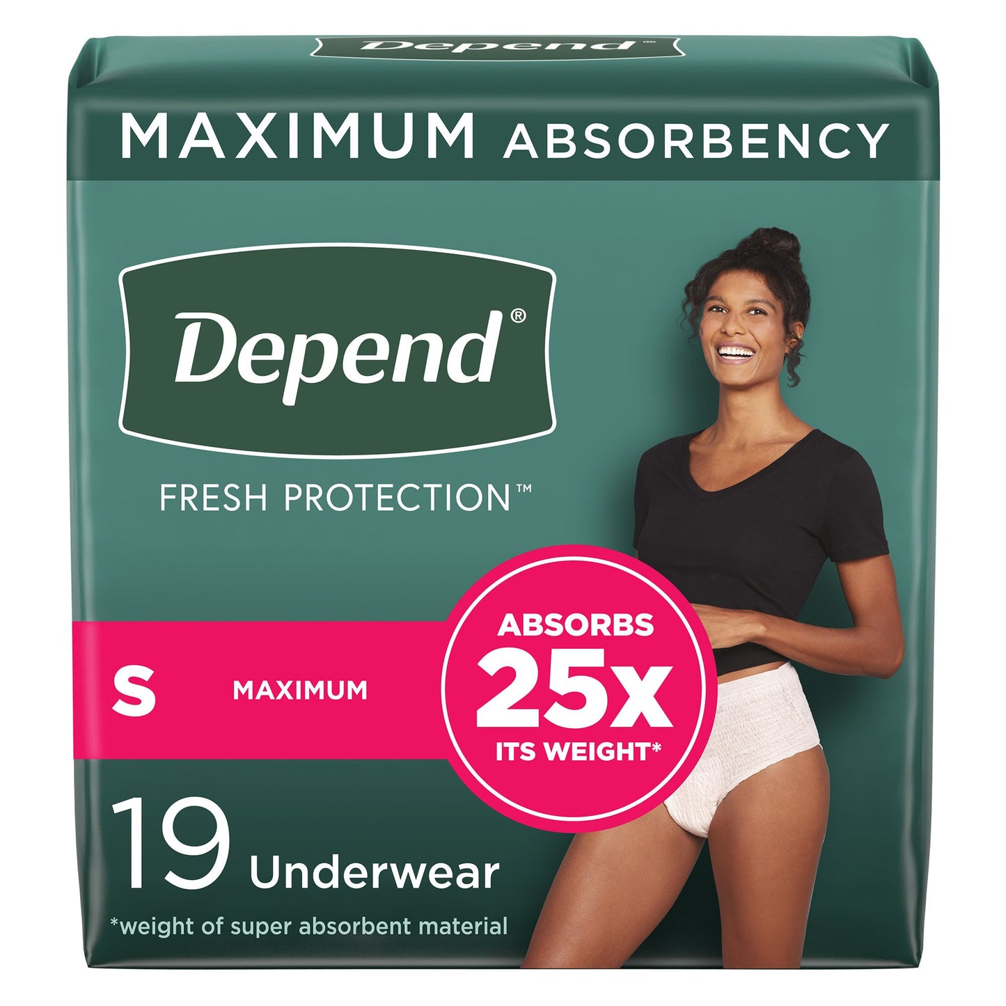 Depend® Fresh Protection Protective Underwear For Women Small Pack of 19 