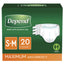 Depend® Unisex Briefs with Adhesive Tabs Small/Medium Pack of 20 