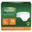 Depend® Unisex Briefs with Adhesive Tabs Small/Medium Pack of 20 