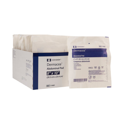 Dermacea™ Abdominal Pad 8" x 10" Nonwoven Fluff Box of 18