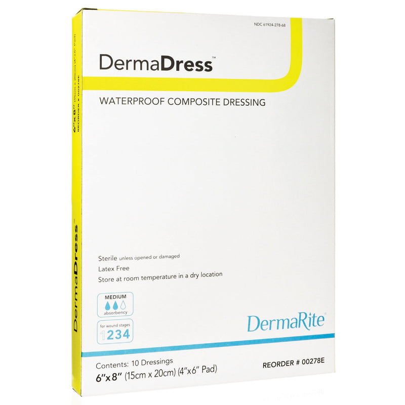 DermaDress® Waterproof Composite Dressing 6" x 6" 1 Each 