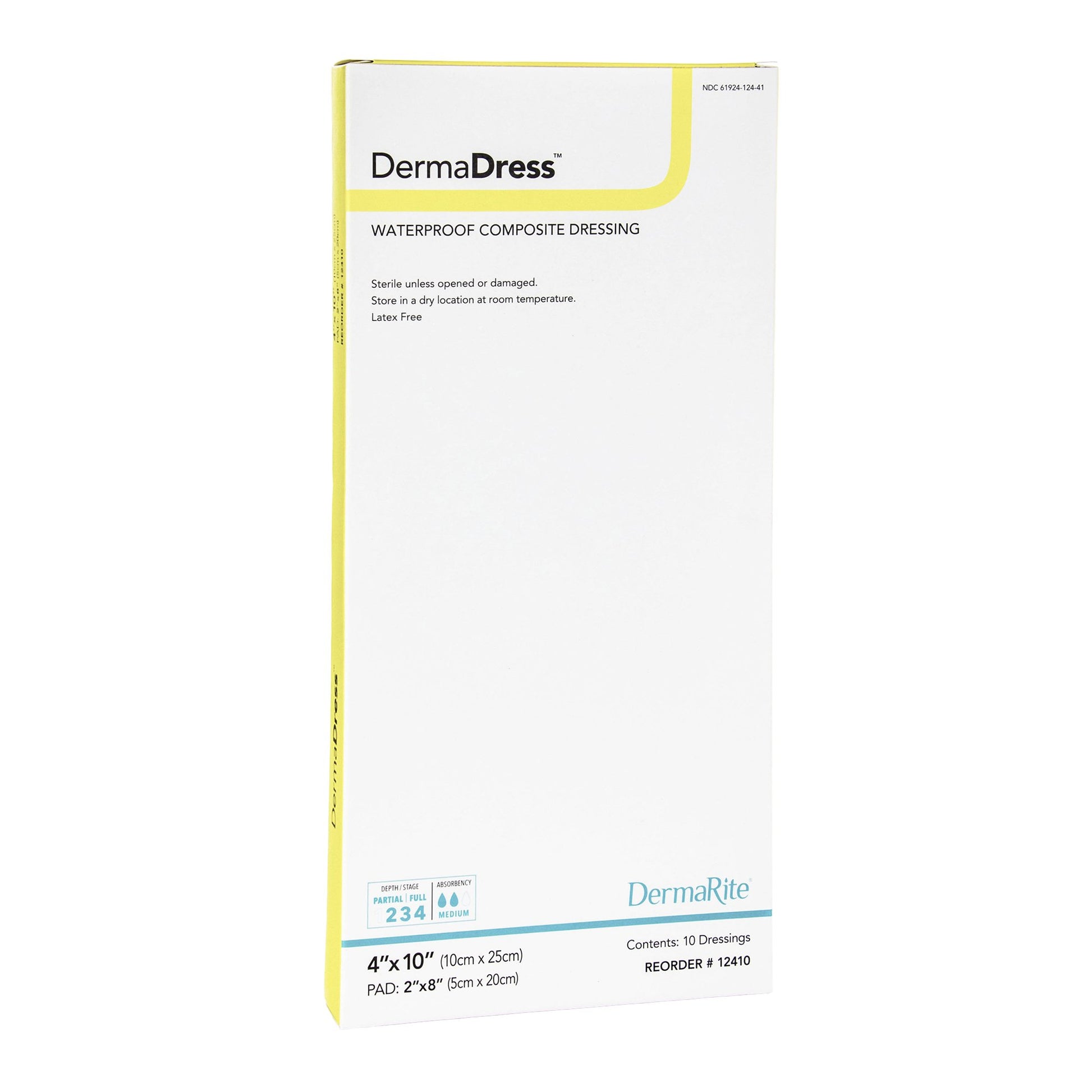 DermaDress® Waterproof Composite Dressing 6" x 6" 1 Each 
