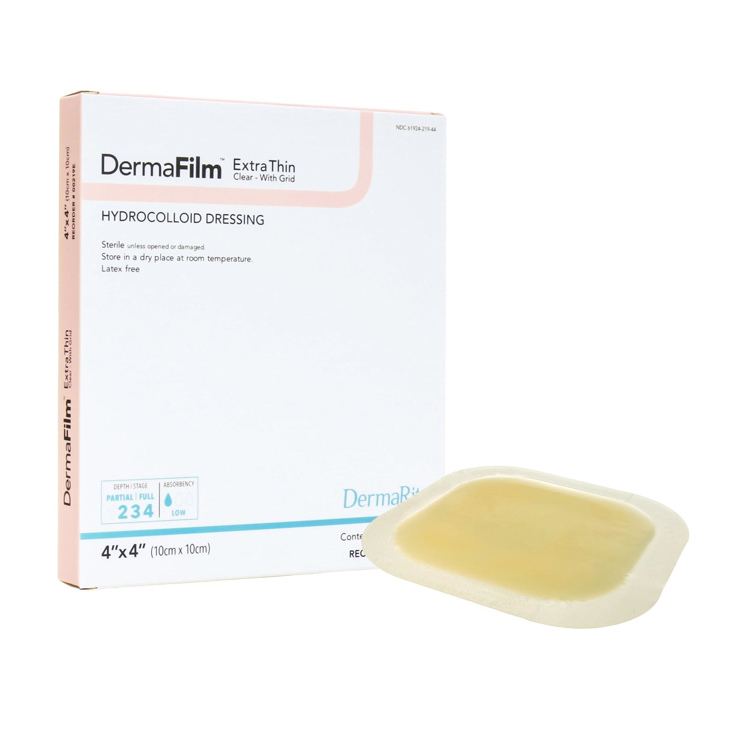 DermaFilm® Thin with Border Hydrocolloid Dressing 2" x 2" 1 Each 