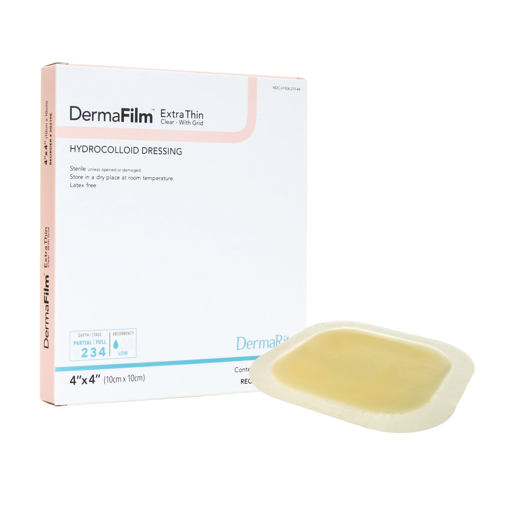 DermaFilm® Thin with Border Hydrocolloid Dressing 2" x 2" 1 Each 