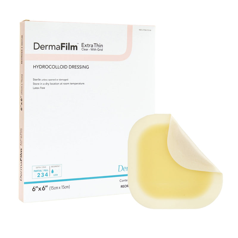 DermaFilm® Thin with Border Hydrocolloid Dressing 1 Each 