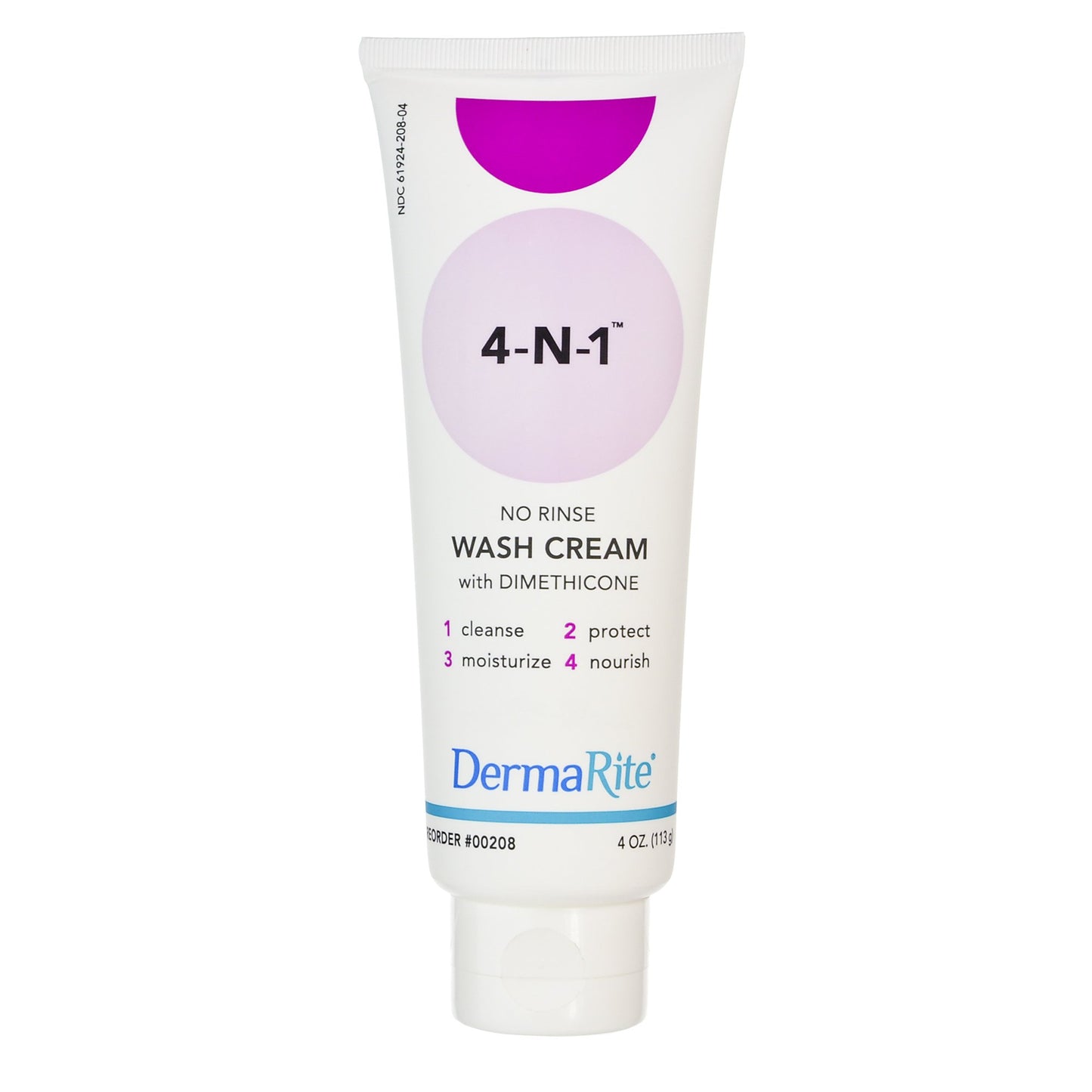 DermaRite® 4-N-1™ No Rinse Wash Cream with Dimethicone 1 Each 