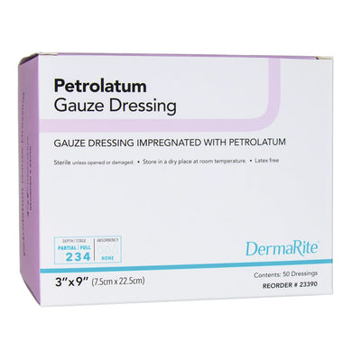 DermaRite® Petrolatum Impregnated Dressing 3" x 9" 1 Each 