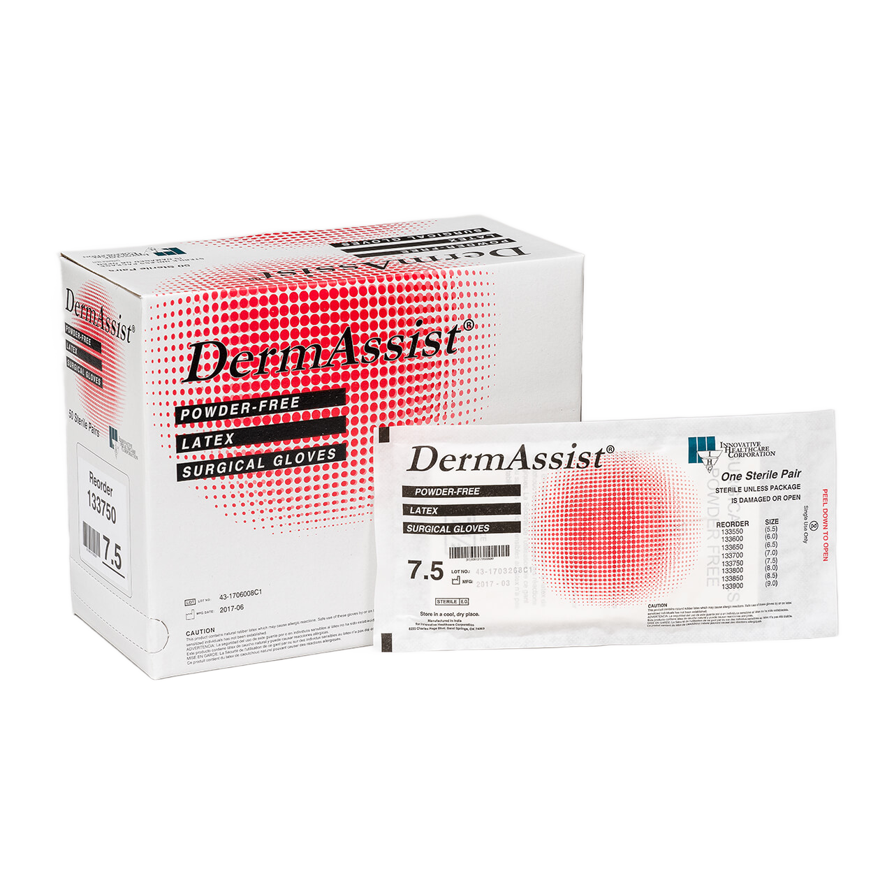 DermAssist® Latex Surgical Glove 7 Box of 50 
