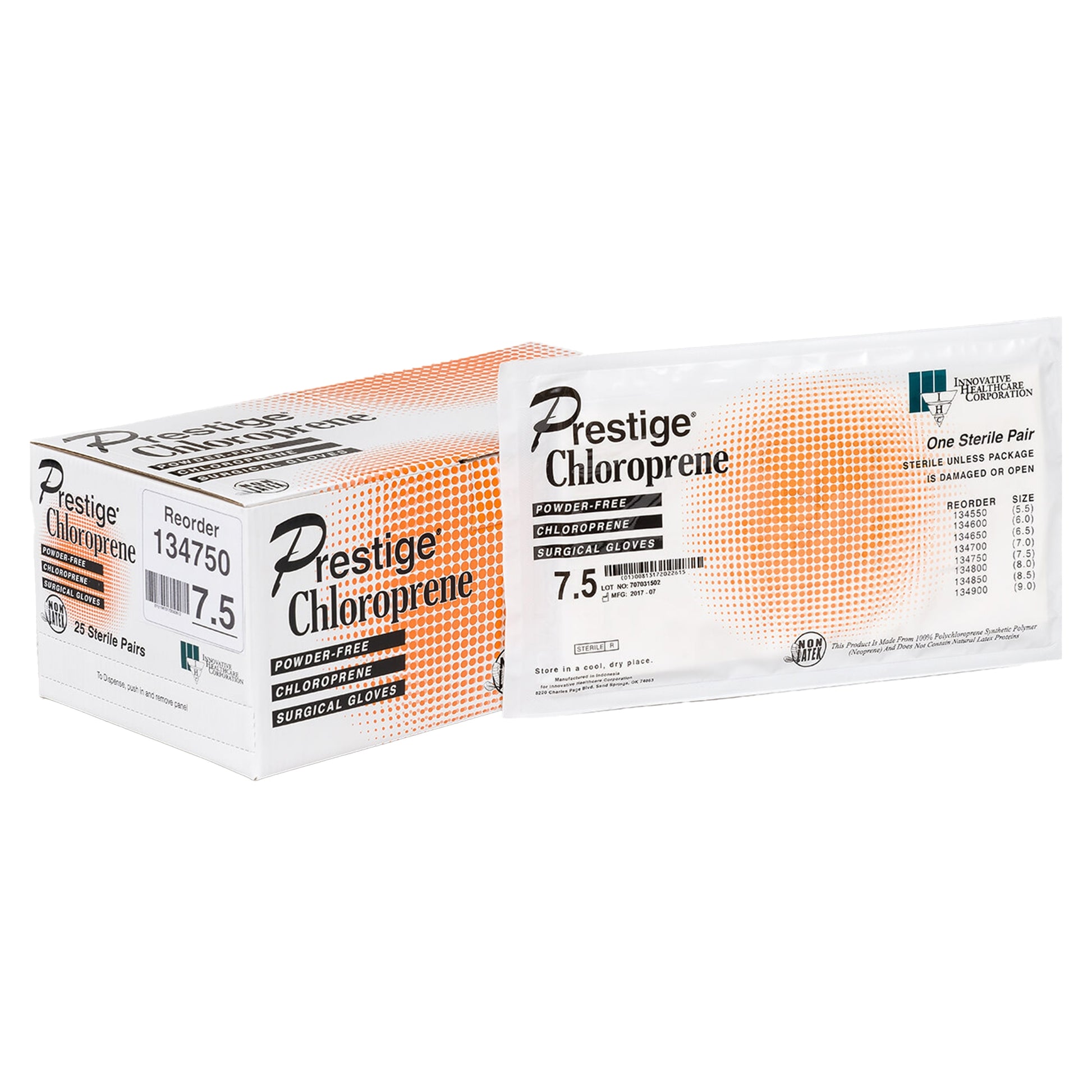 DermAssist® Prestige® Polyisoprene Surgical Glove 6.5 Case of 100 