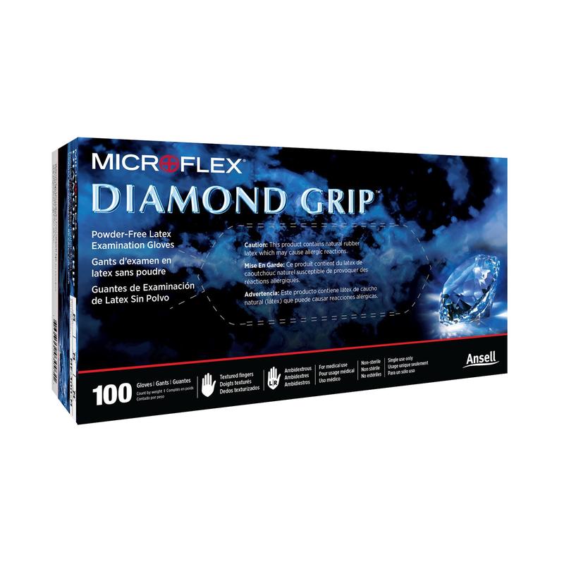 Diamond Grip™ Latex Exam Glove S Box of 100 