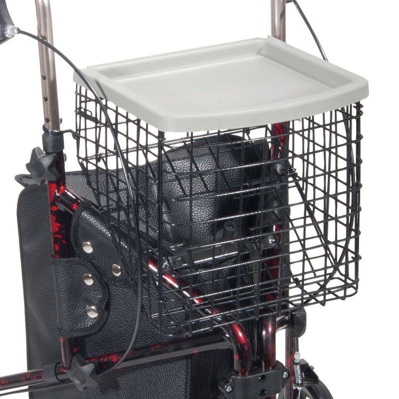 Drive Medical™ Deluxe 3 Wheel Rollator Flame Red 