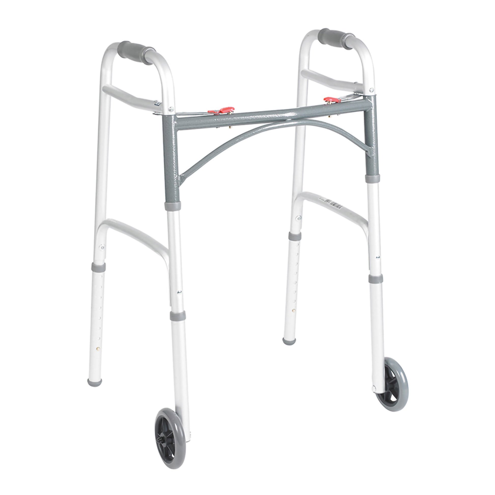 Drive Medical™ Deluxe Aluminum Dual Release Folding Walker 