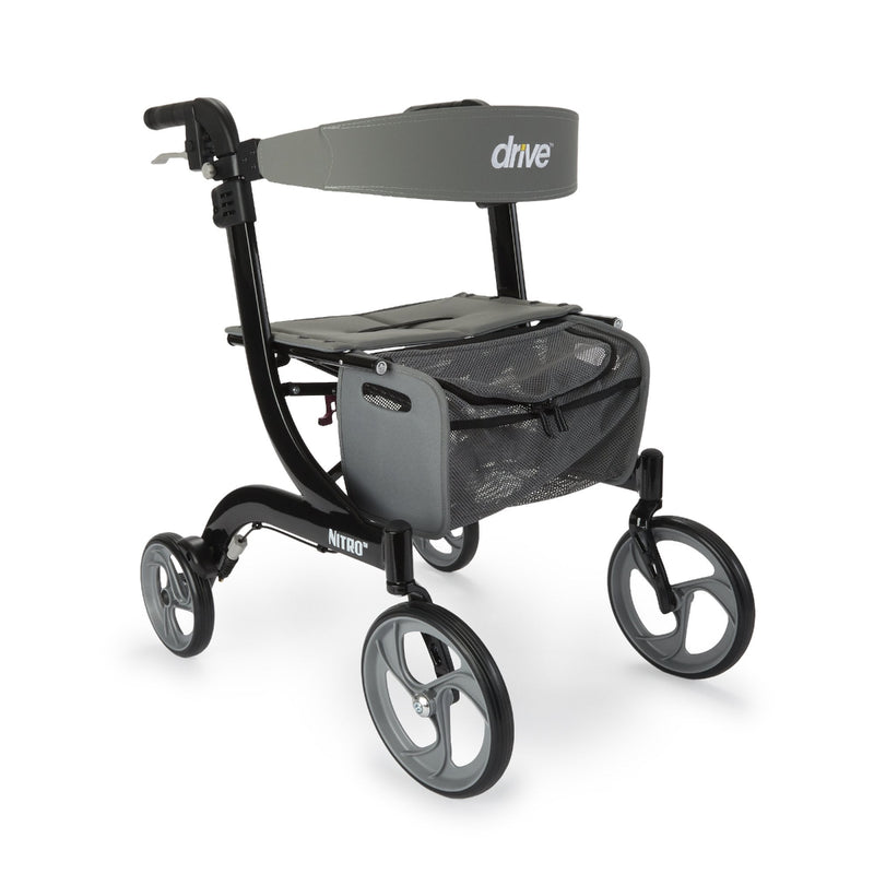 Drive Medical™ Nitro Four-Wheel Rollator Black 