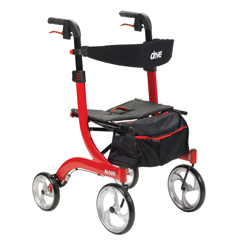 Drive Medical™ Nitro Four-Wheel Rollator Black 