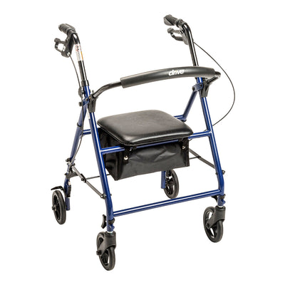 Drive Medical™ Steel Rollator with 6 Inch Wheels 