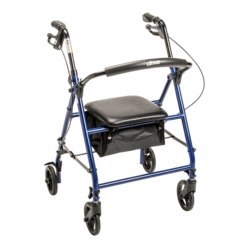 Drive Medical™ Steel Rollator with 6 Inch Wheels 
