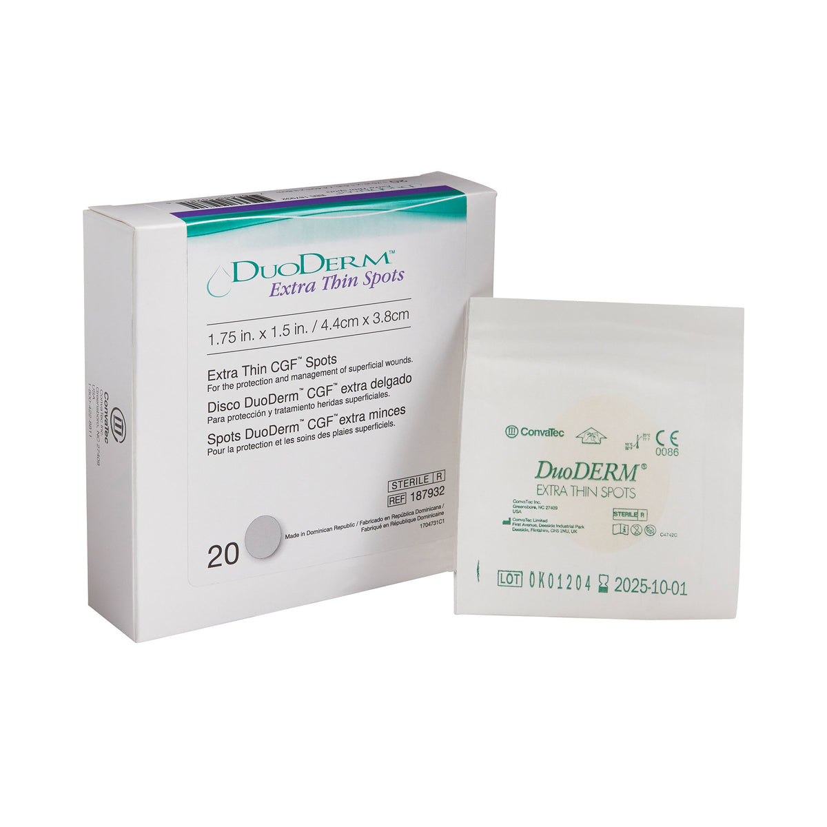 DuoDerm® Extra Thin Spot Hydrocolloid Dressing 1 Each 