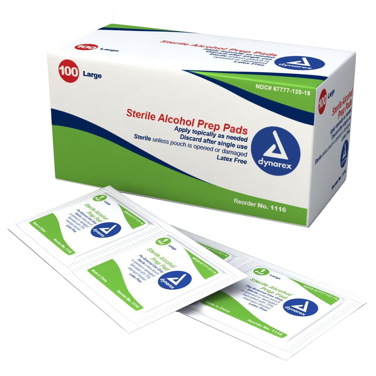 Dynarex® Alcohol Prep Pad Box of 100 