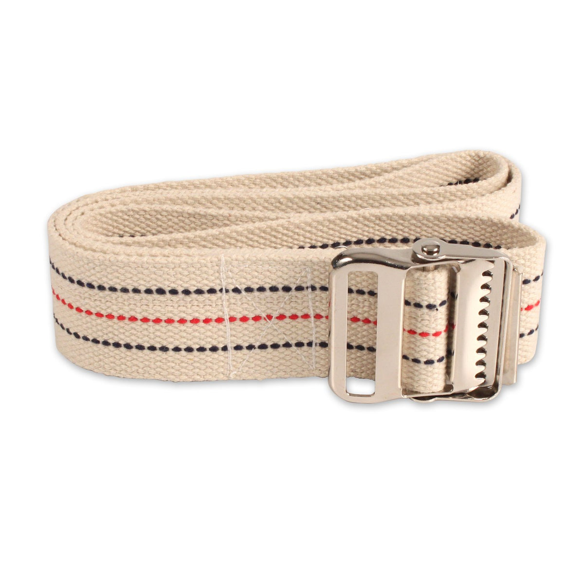 Dynarex® Pinstripe Gait Belt with Metal Buckle 60" Length Cotton Case of 36
