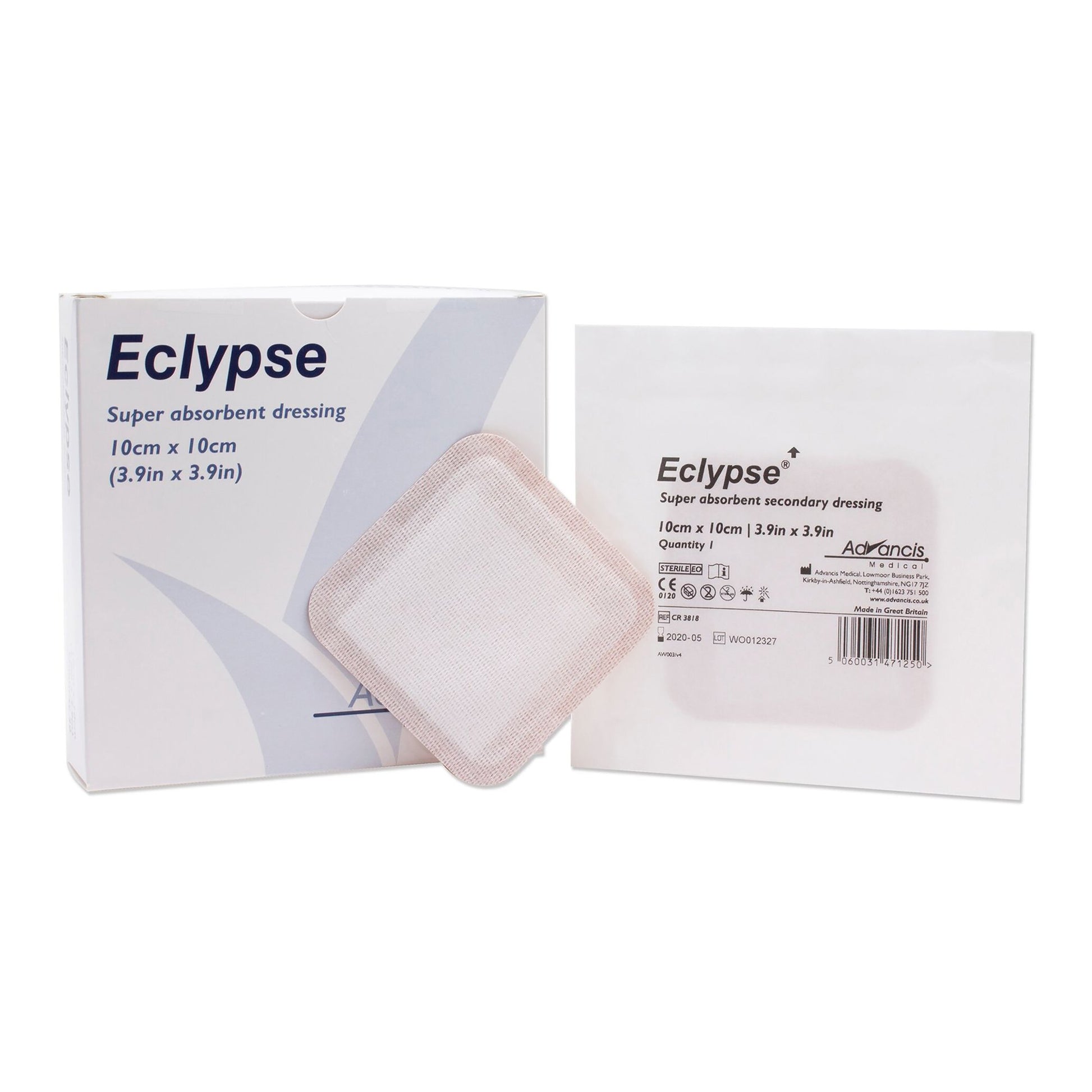 Eclypse® Super Absorbent Wound Dressing 6" x 6" 1 Each 