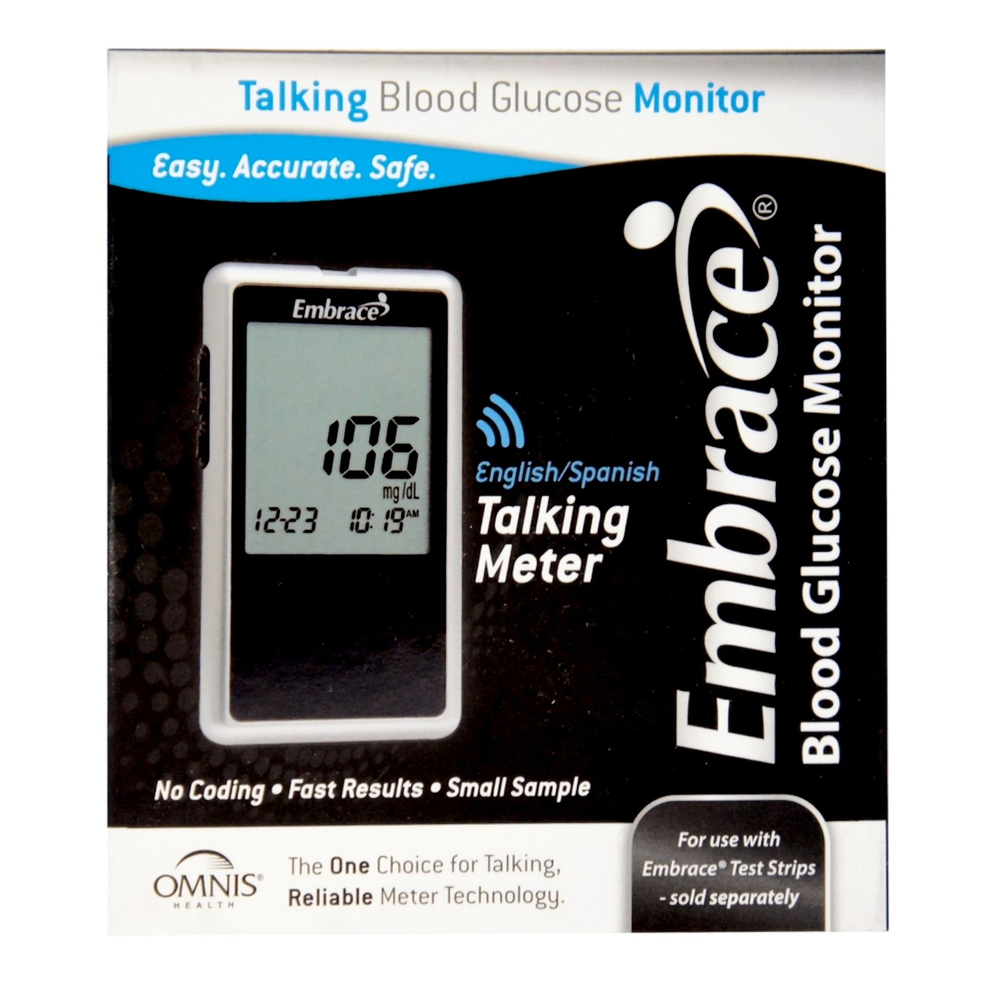 Embrace Talking Blood Glucose Monitor 