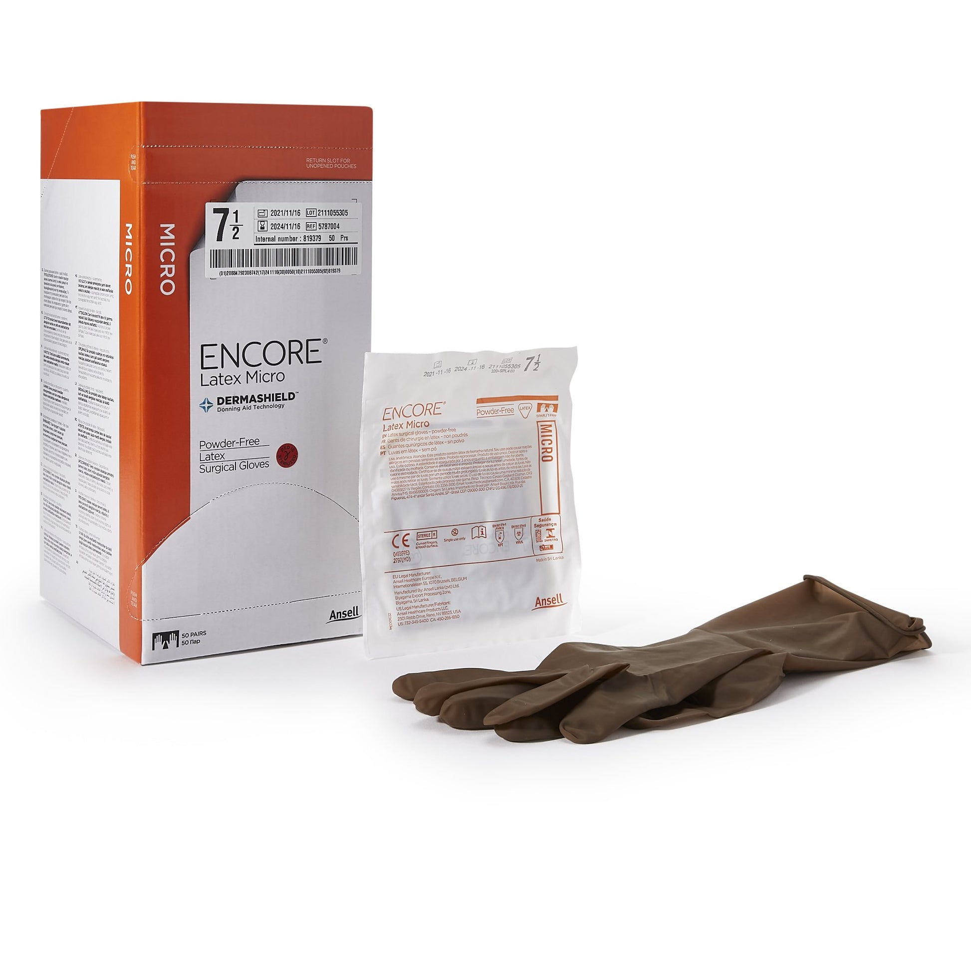 Encore® Latex Micro Surgical Glove 5.5 Box of 50 