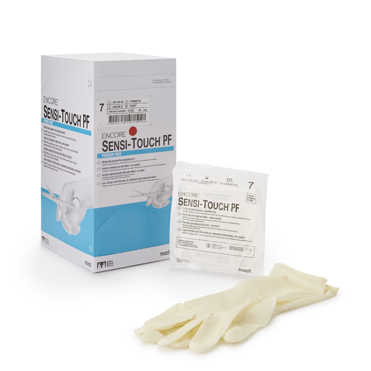 Encore® Sensi-Touch® PF Latex Surgical Glove 6.5 Box of 50 