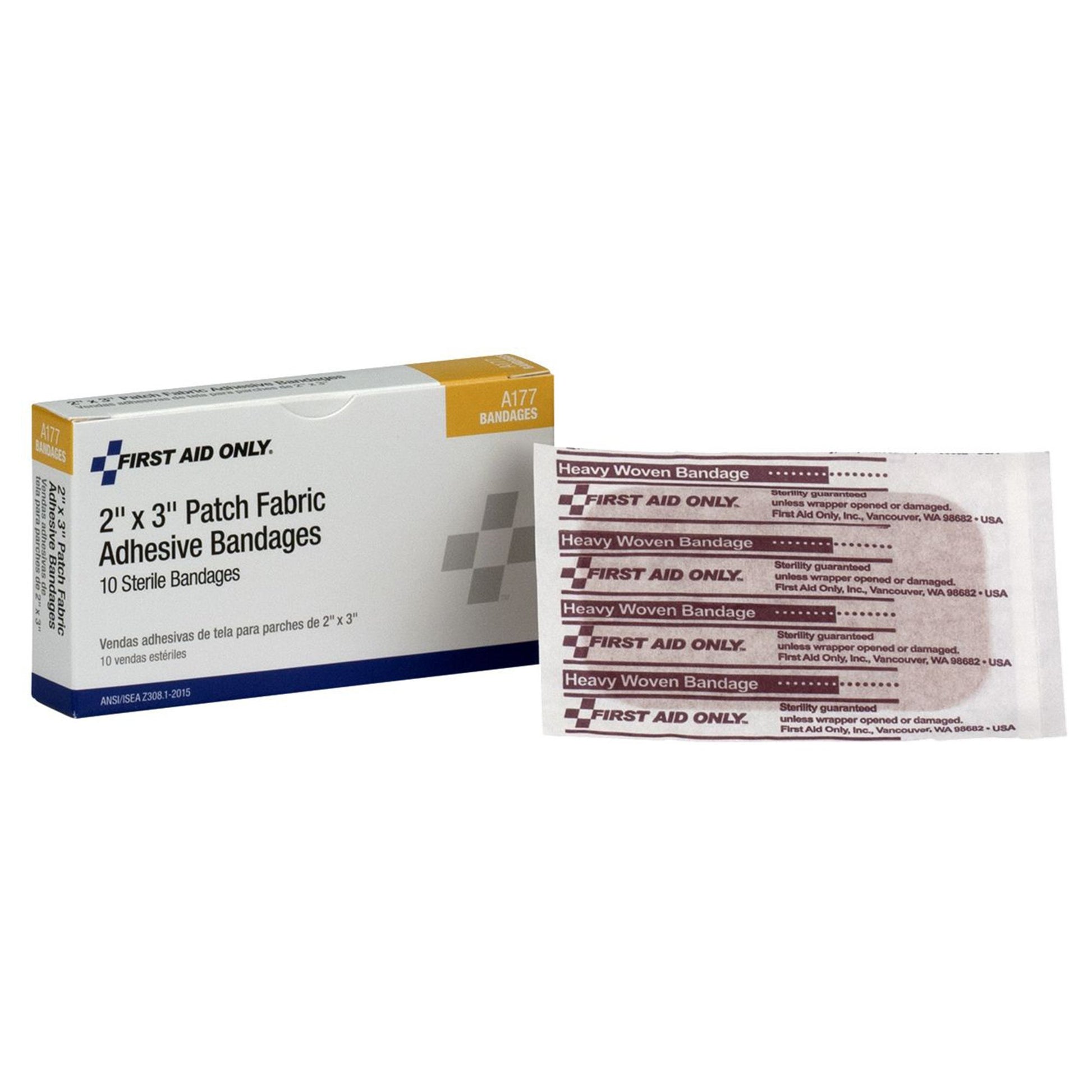 First Aid Only® Adhesive Strip Tan 1" x 3" Box of 16