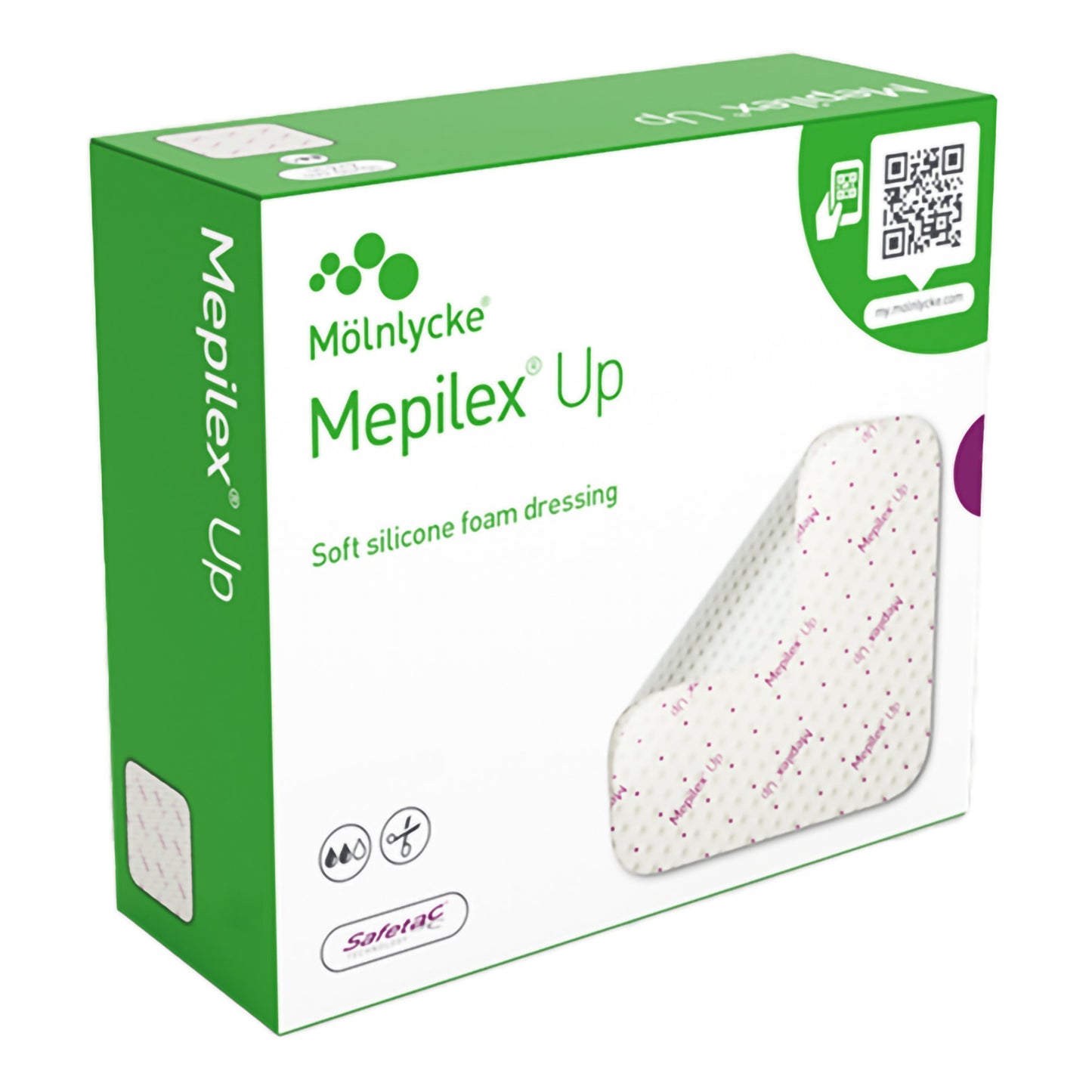 Foam Dressing Mepilex® Up 4 x 4 Inch Each 