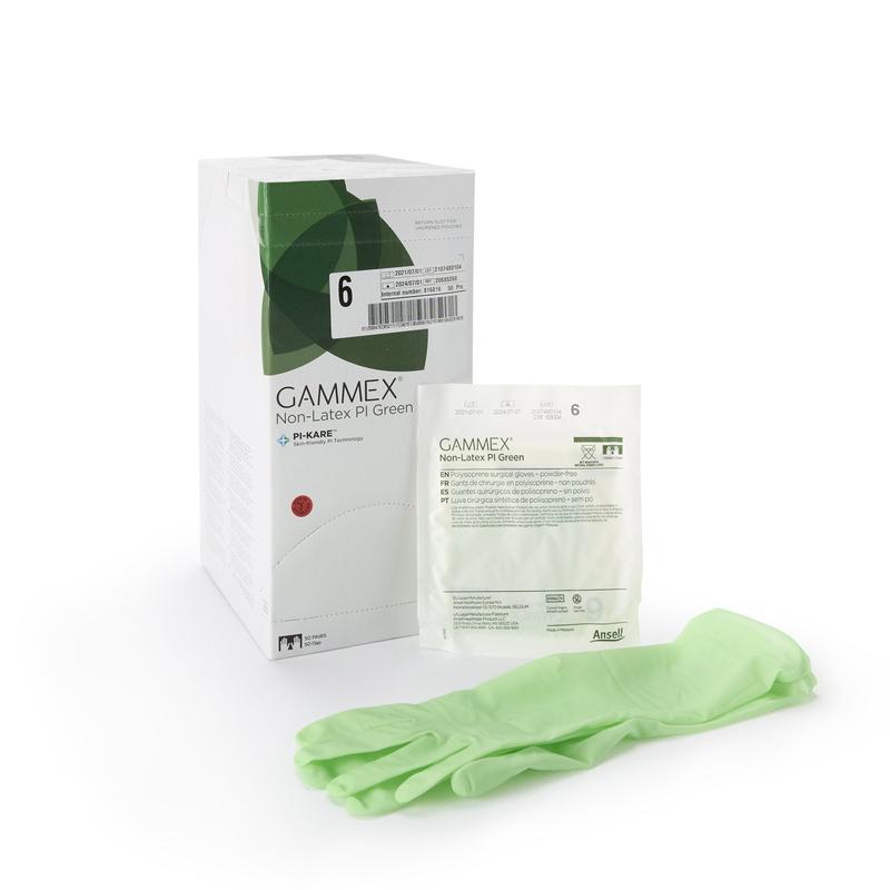 Gammex® Non-Latex PI Green Polyisoprene Surgical Glove 6 Box of 50 