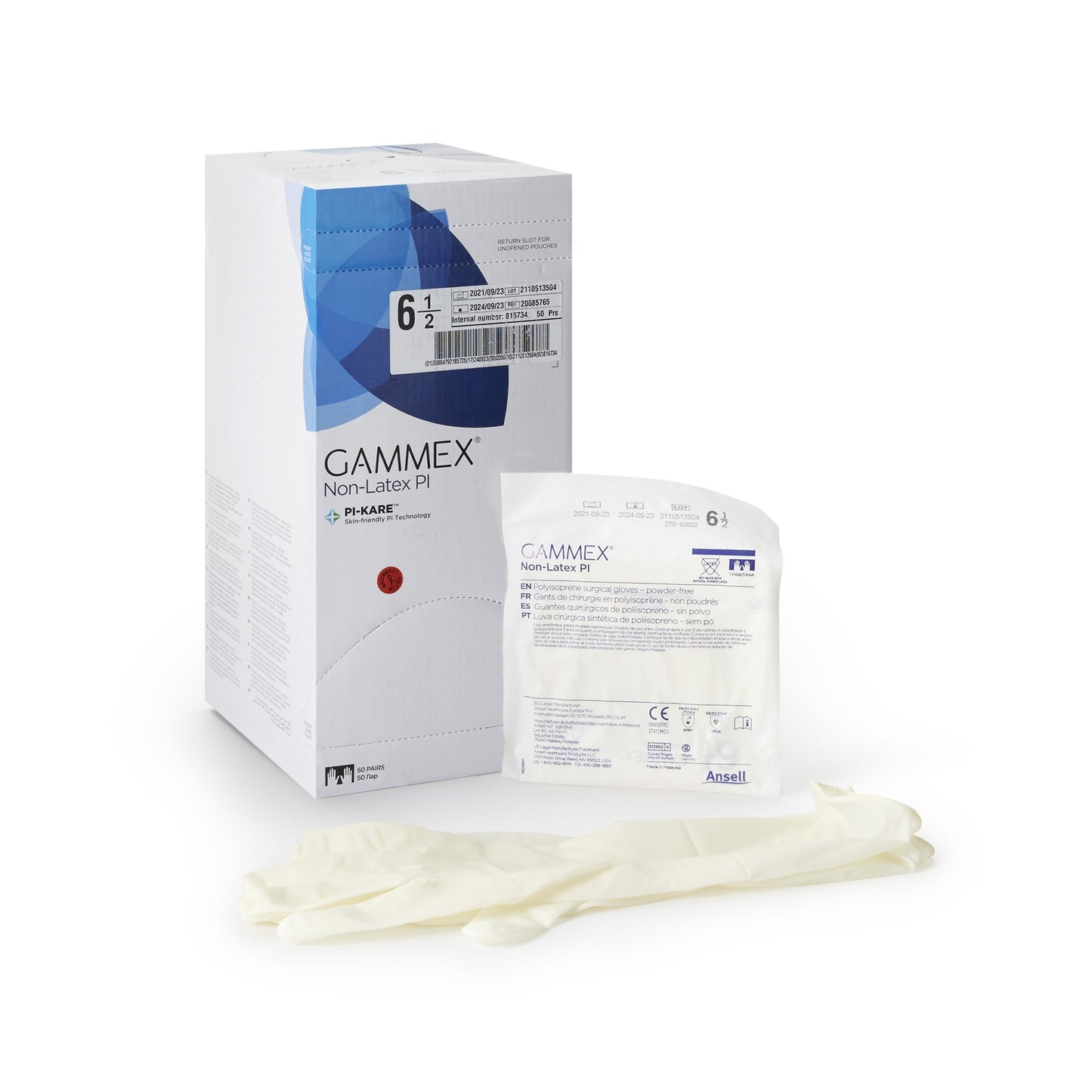 Gammex® Non-Latex PI Polyisoprene Surgical Glove 6 Box of 50 