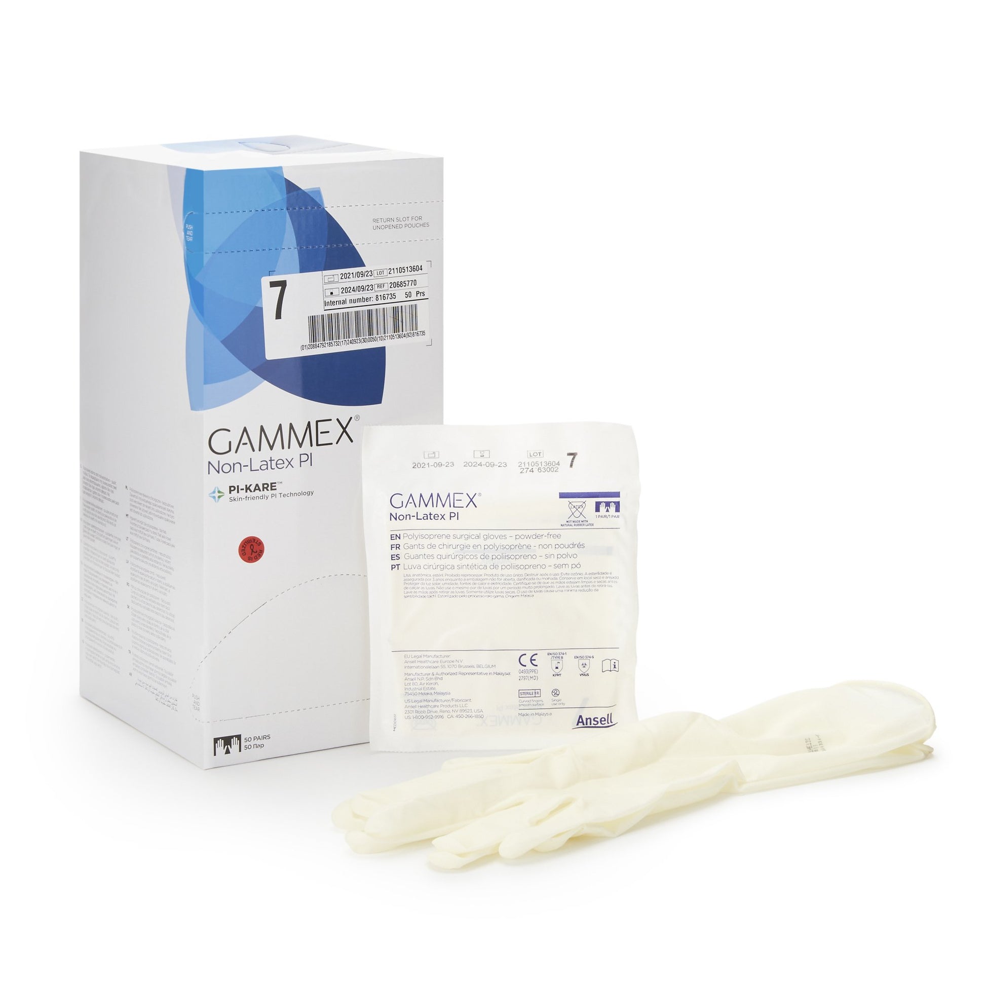 Gammex® Non-Latex PI Polyisoprene Surgical Glove 6 Box of 50 