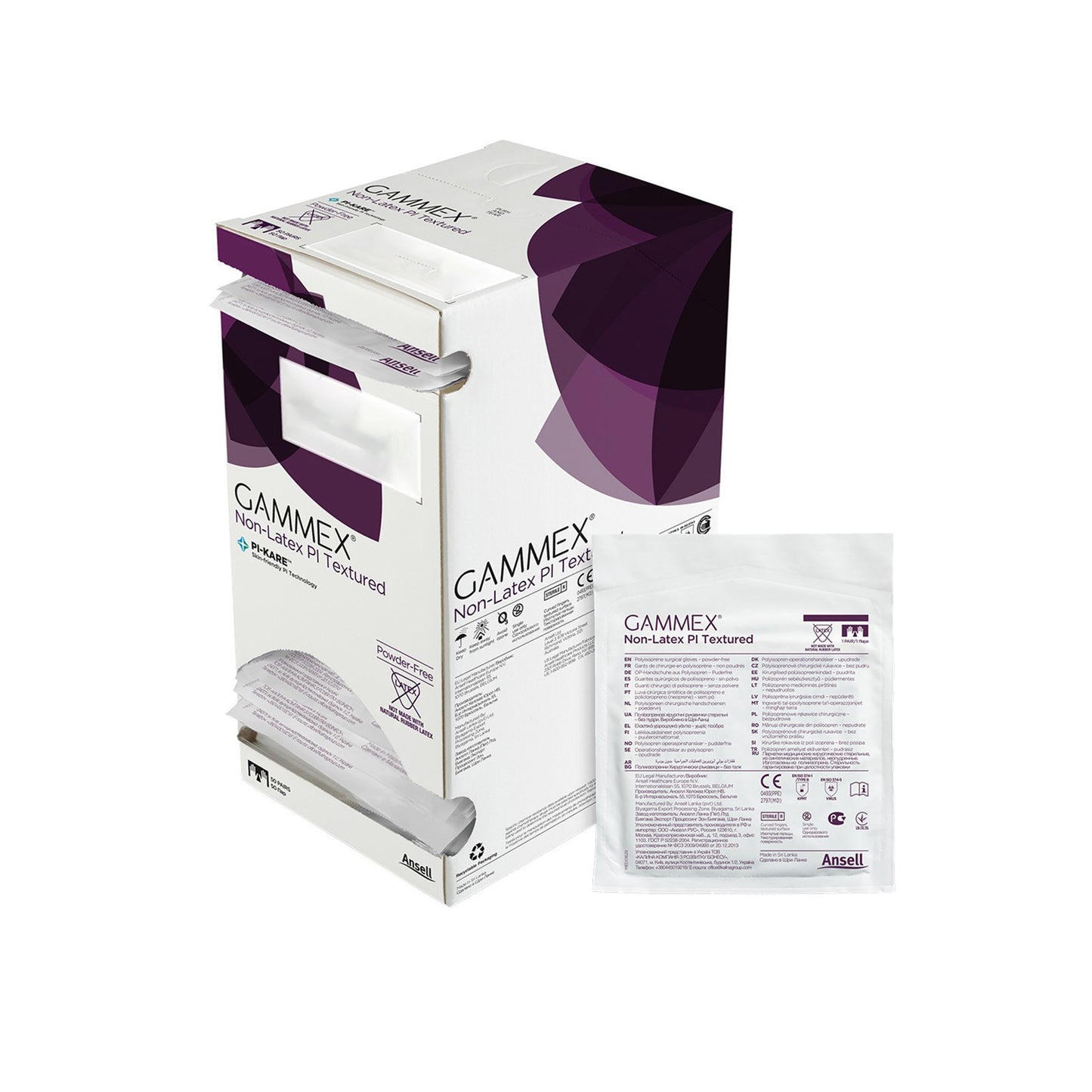 Gammex® Non-Latex PI Textured Polyisoprene Surgical Glove 6.5 Box of 50 