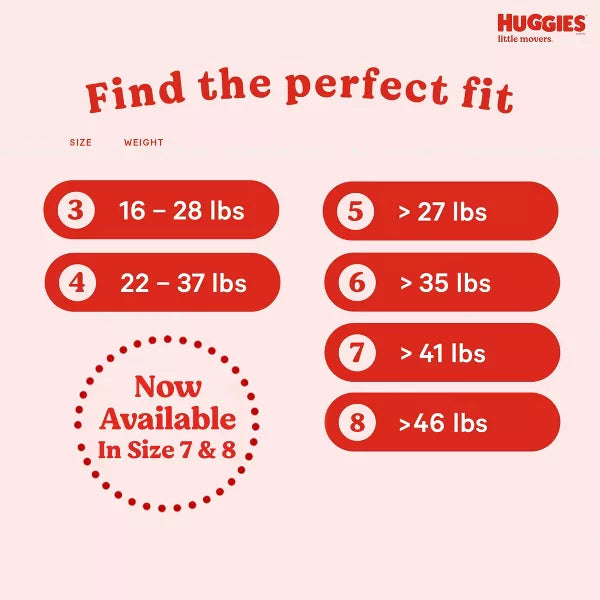 Huggies® Little Movers Baby Diapers 16 to 28 lbs. Pack of 25 