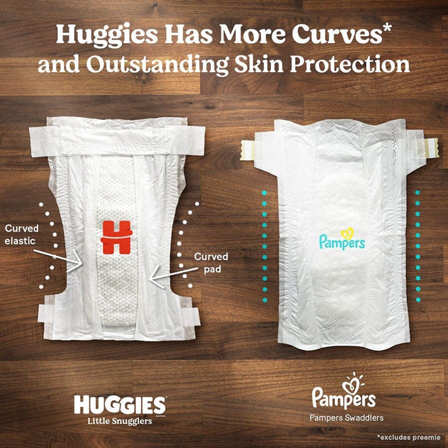 Huggies Little Snugglers Baby Diapers 8 to 14 lbs. Case of 128 