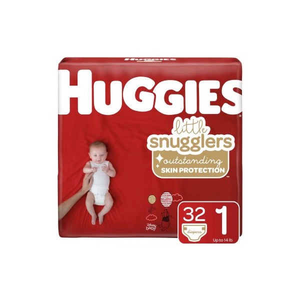 Huggies Little Snugglers Baby Diapers 8 to 14 lbs. Case of 128 