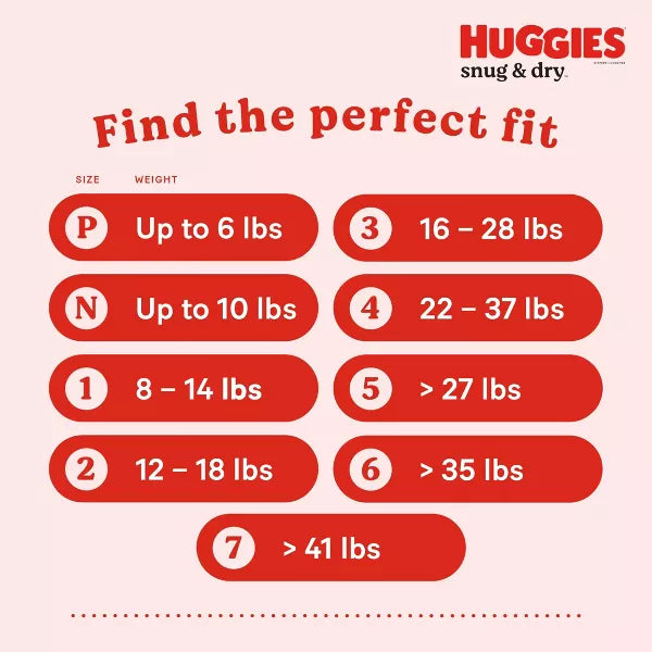Huggies Snug & Dry Baby Diapers 35 lbs. and Up Case of 76 