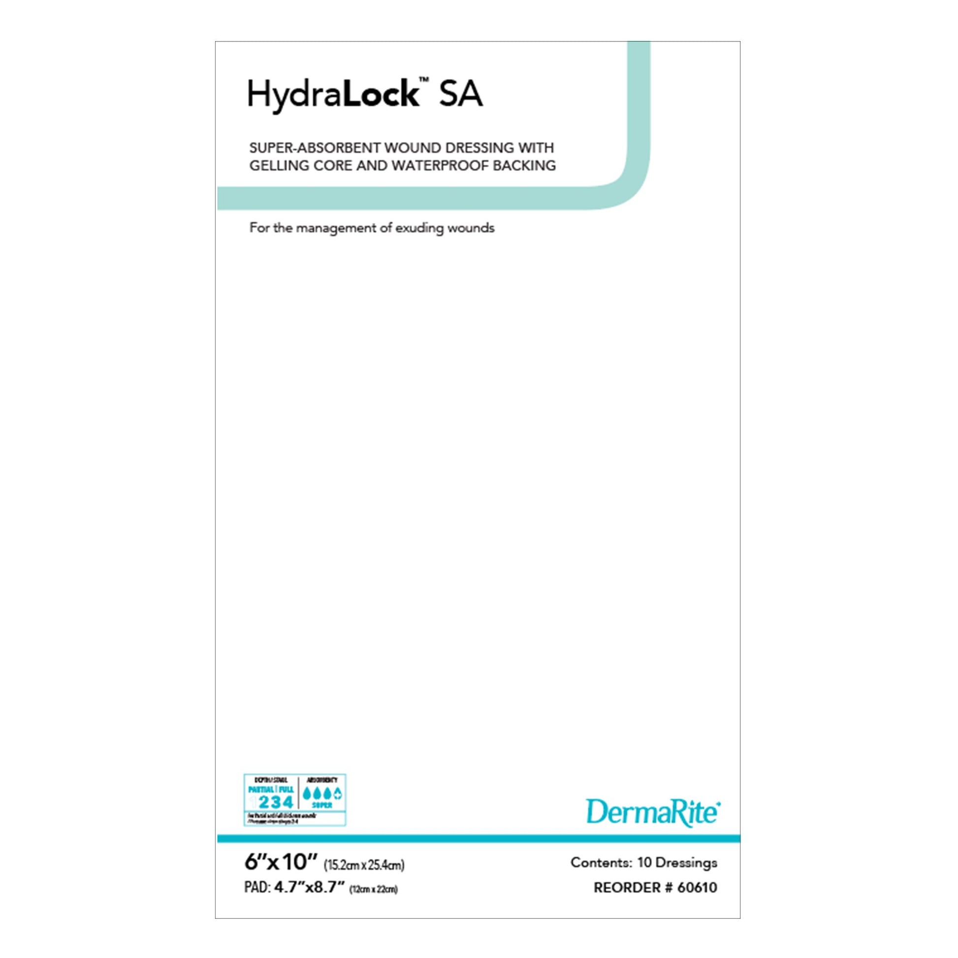 HydraLock™ Super Absorbent Dressing 3" x 3" 1 Each 