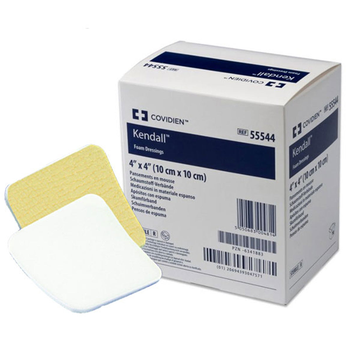 Kendall Foam Island Foam Dressing 4" x 4" 1 Each 