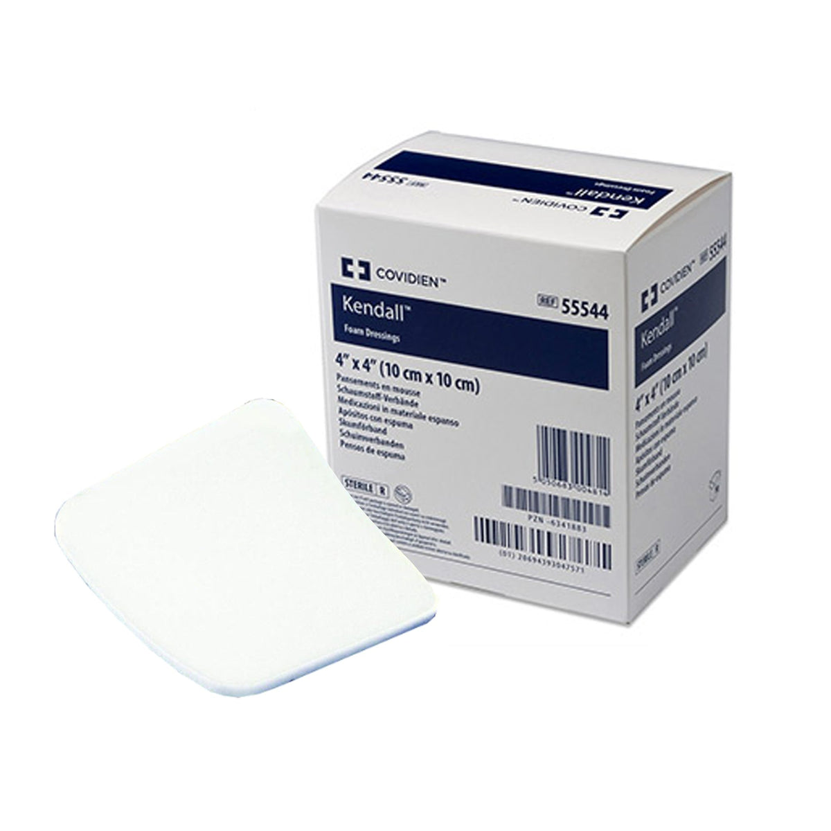 Kendall™ Nonadhesive without Border Foam Dressing 4" x 4" 1 Each 