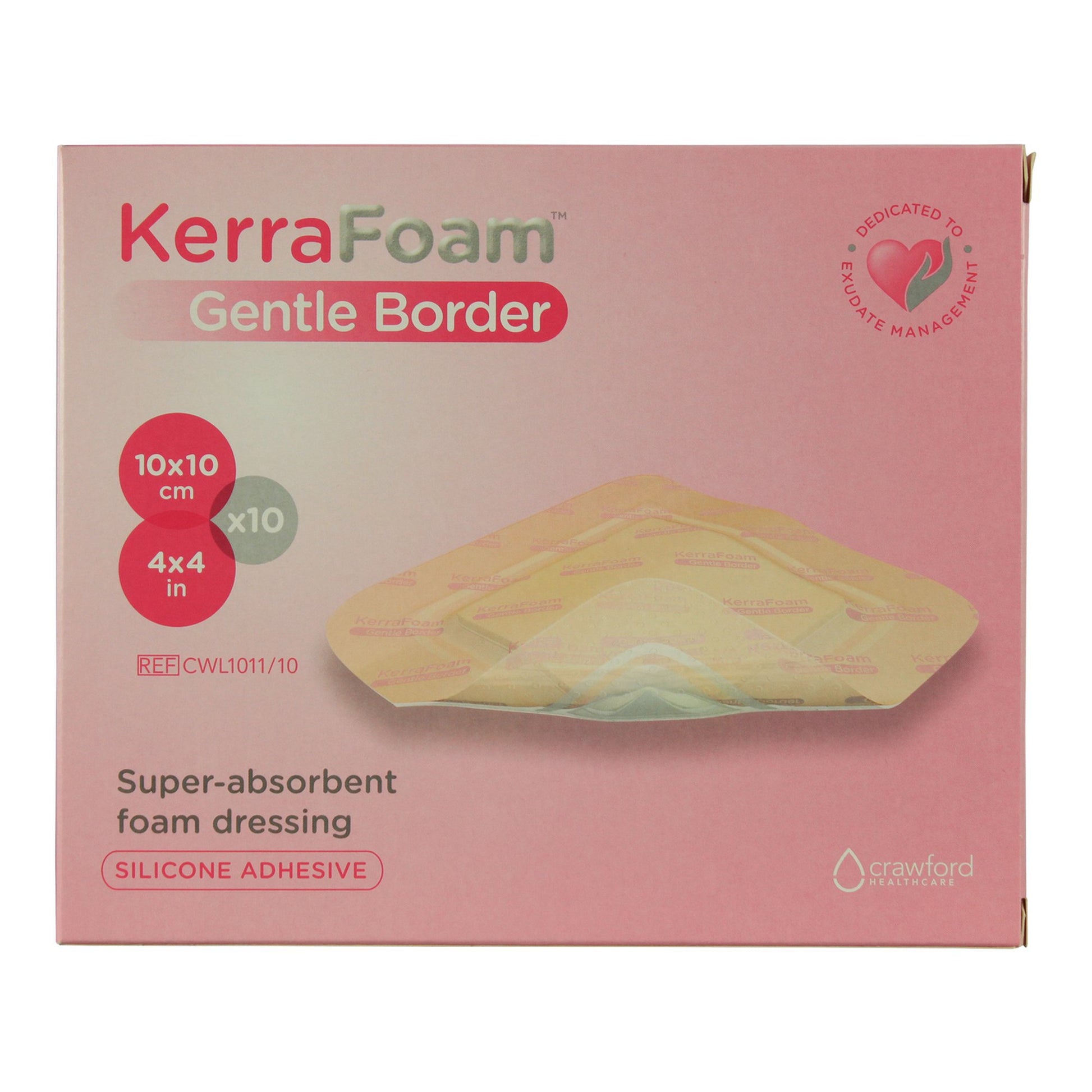 KerraFoam™ Gentle Border Silicone Dressings Foam Dressing - Healthcare Supply Pros