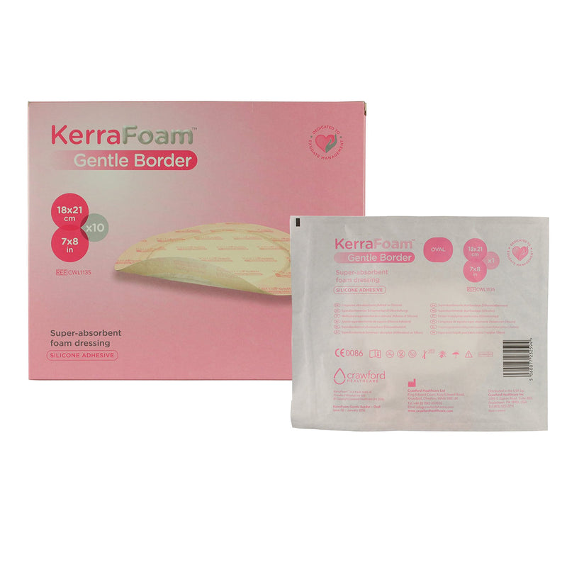KerraFoam™ Gentle Border Silicone Dressings Foam Dressing - Healthcare Supply Pros
